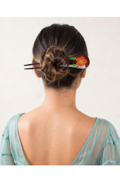 Painted Wooden Hair Stick